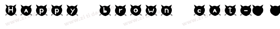 Happy brown cat字体转换